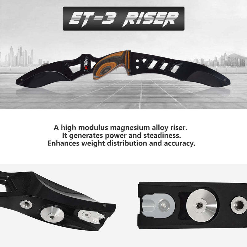 ILF Recurve Bow 20-50lbs Magnesium Alloy Riser Carbon Fiber Limbs