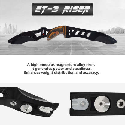 ILF Recurve Bow 20-50lbs Magnesium Alloy Riser Carbon Fiber Limbs