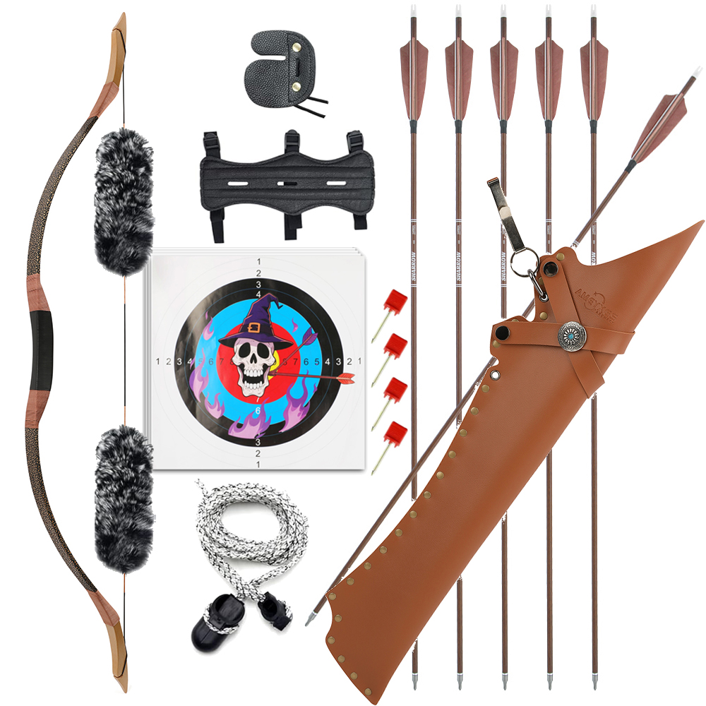 Traditional 100 lbs Recurve Bow with Dragon Claw Design | Hunting Archery