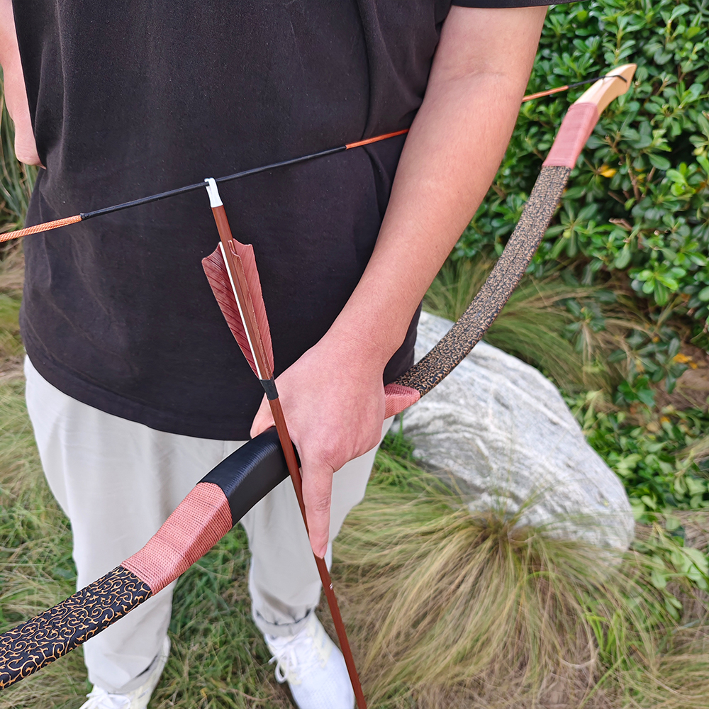 Traditional 100 lbs Recurve Bow with Dragon Claw Design | Hunting Archery