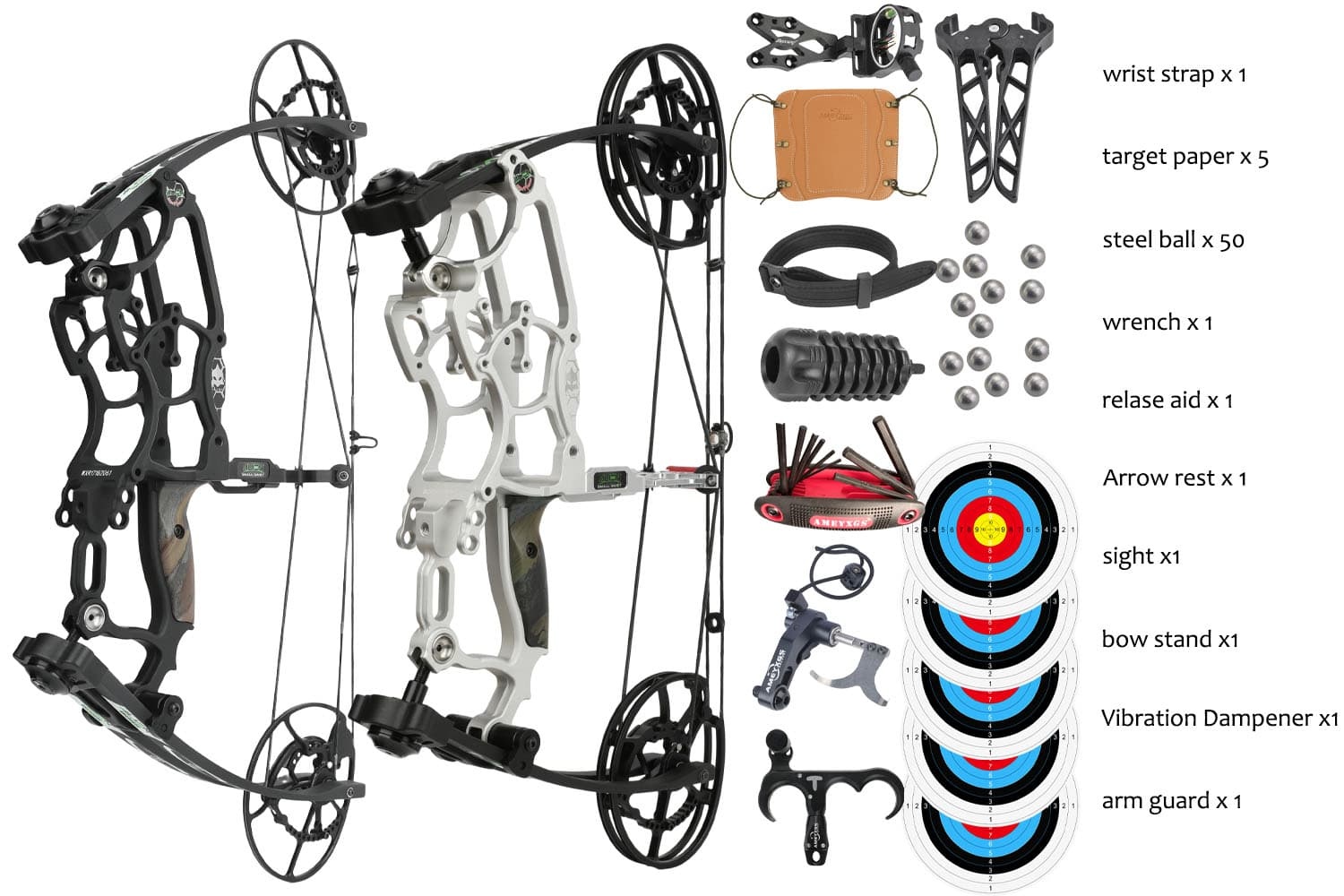 Draw Weight 30-70LBS Dual Use Compound Bow Set Shooting 