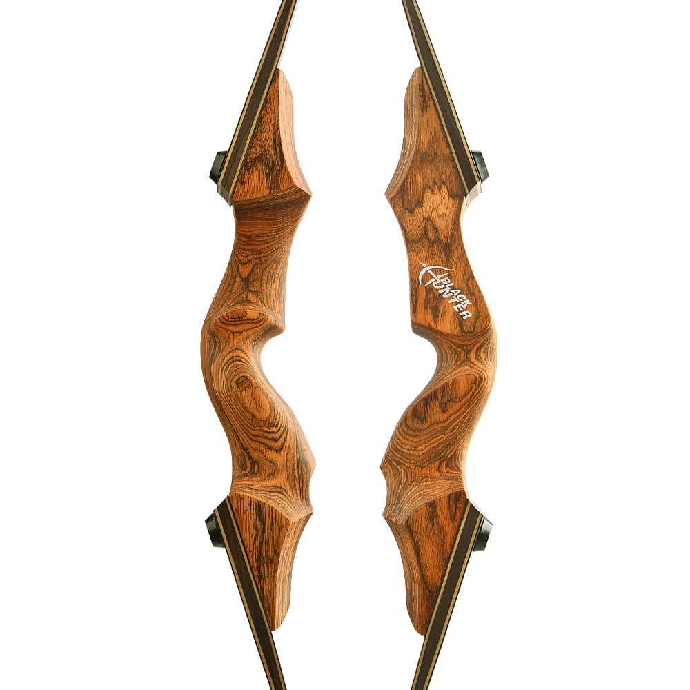 Black Hunter Wooden Longbow 20-60 Lbs Archery Target Kit
