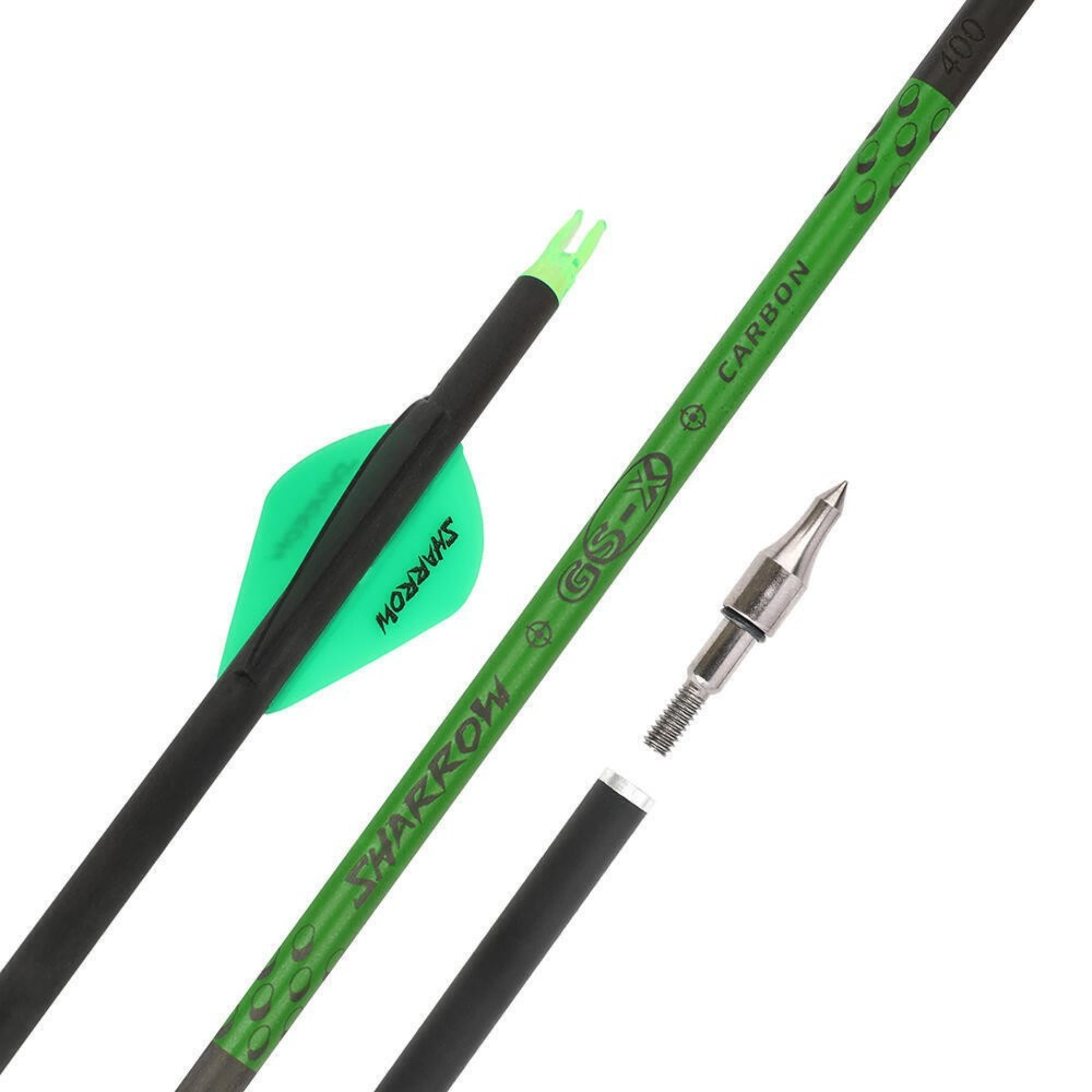 30" Carbon Archery Arrows SP300-800 with Screw-In Field Tips