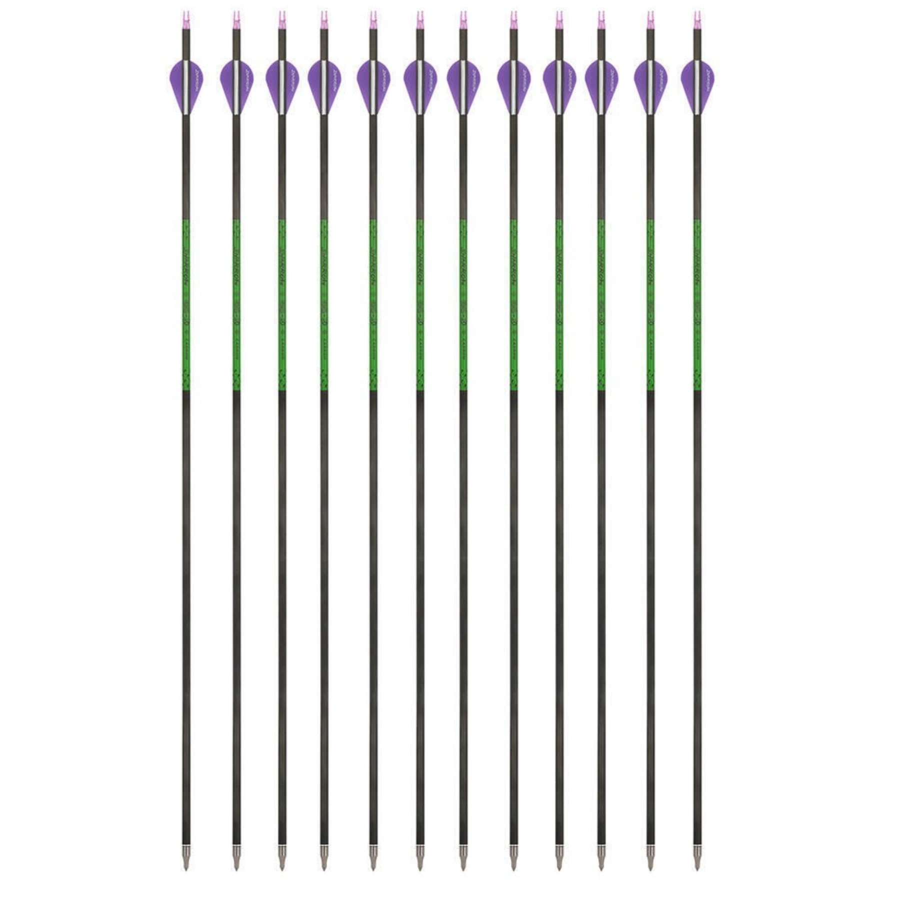 30" Carbon Archery Arrows SP300-800 with Screw-In Field Tips