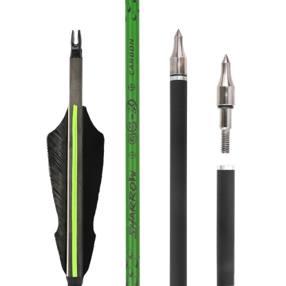 30" Pure Carbon Archery Arrows SP300-800 12pcs