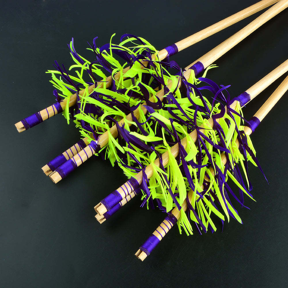 🎯DIY Handmade Archery Flu-Flu Wooden Arrows-AMEYXGS Archery