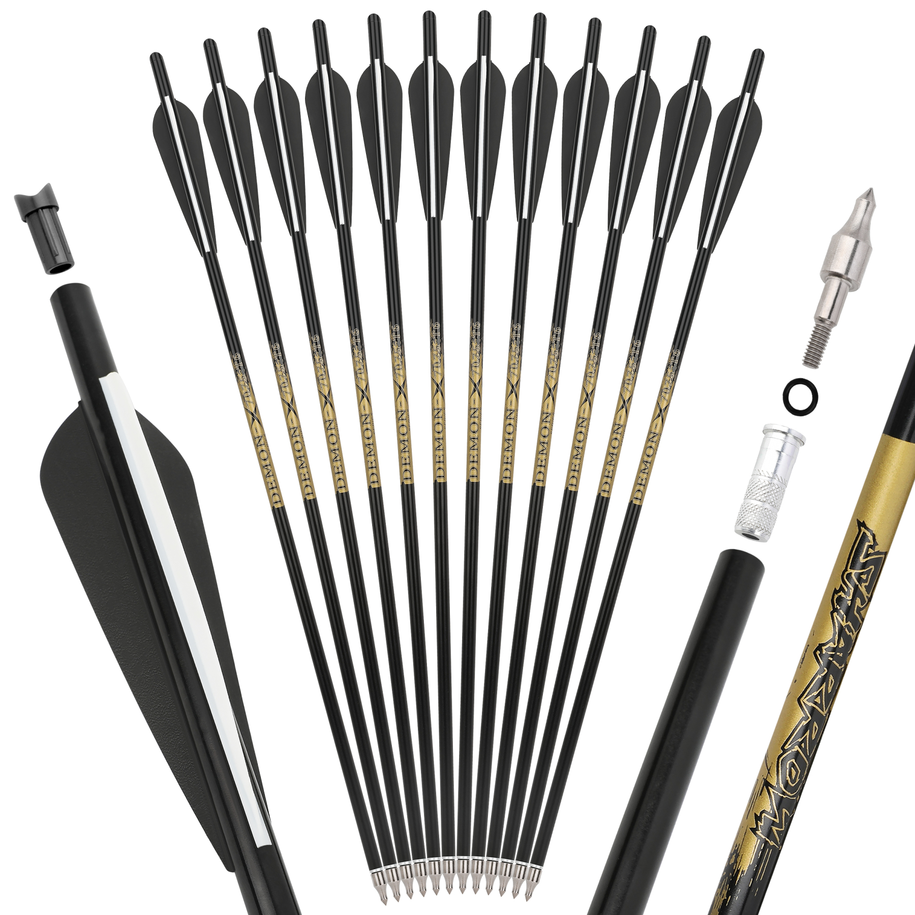 Crossbow Arrows Aluminum Archery Bow Hunting(1 Dozen)