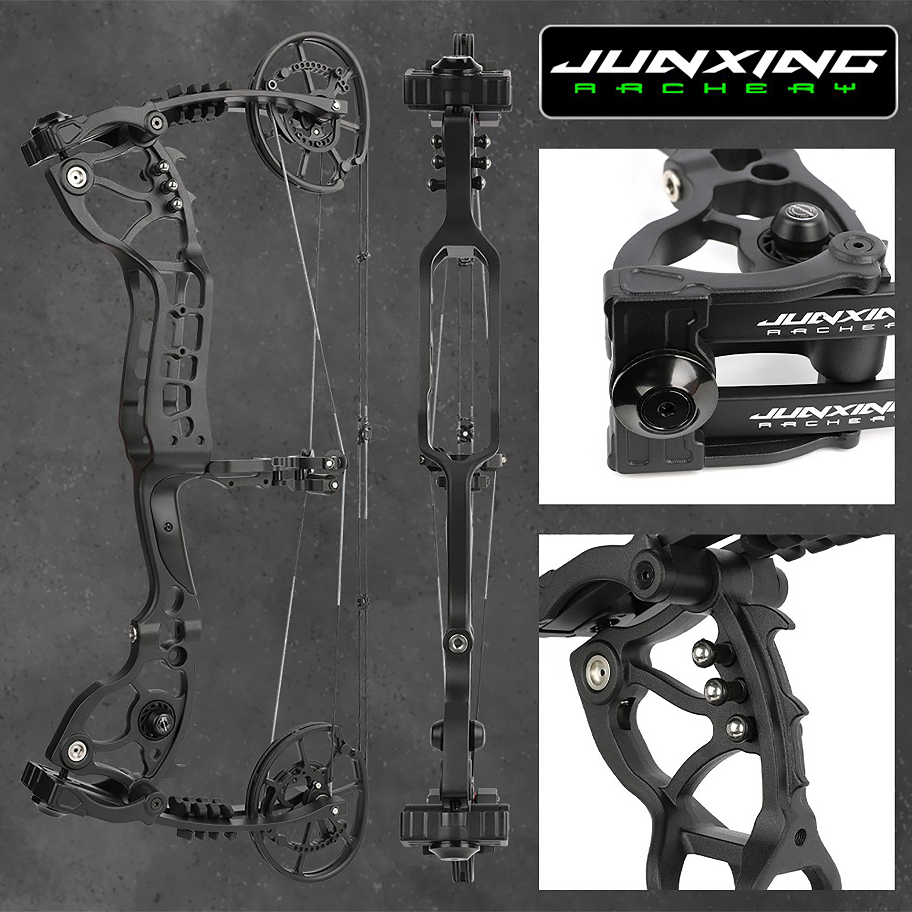 JUNXING 30-70lbs Target Compound Bow Kit Hunting Archery