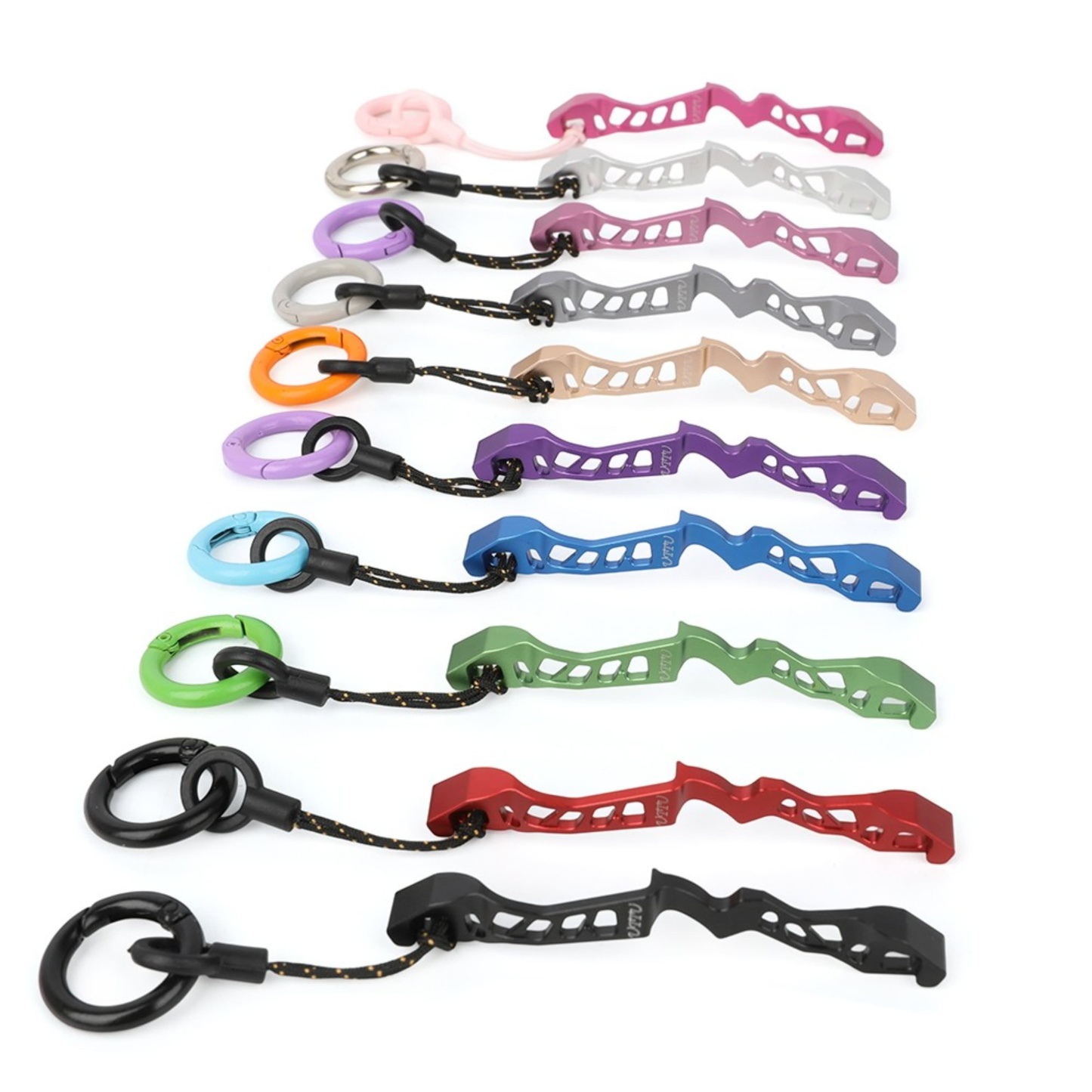 Mini Recurve Bow Riser Keychain Archery Aluminum Keyring