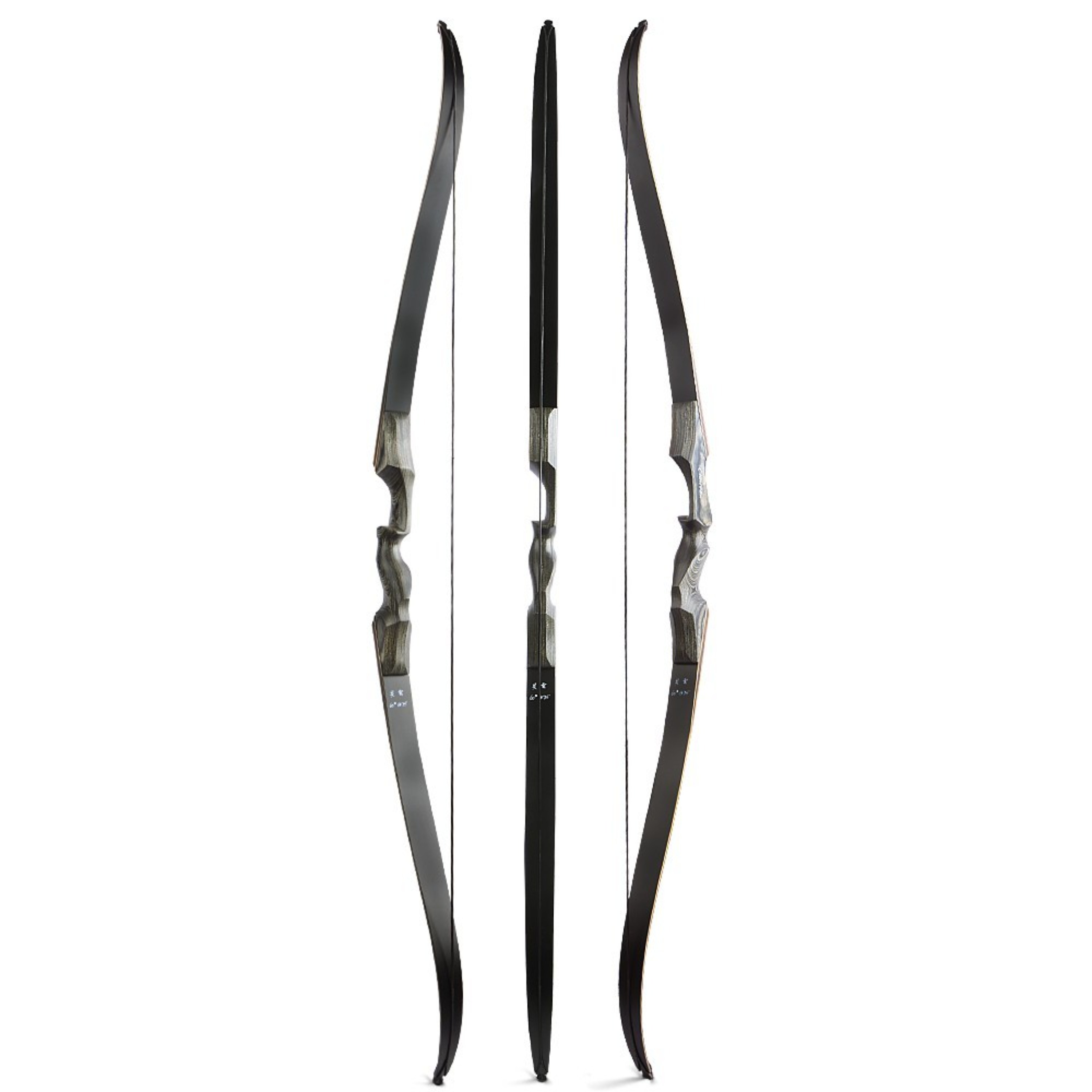 Black Hunter Wooden Recurve Takedown Bow for Adults