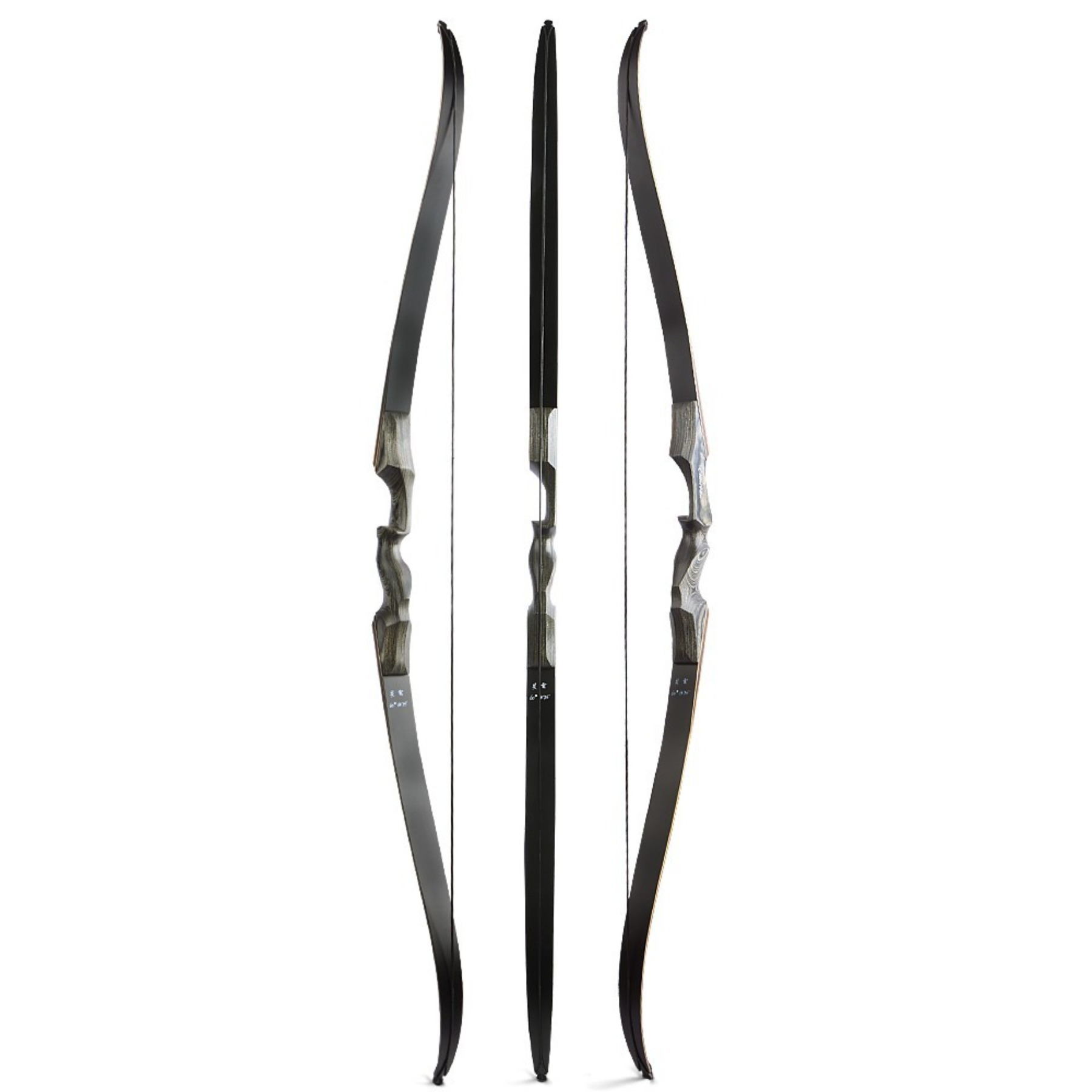 Black Hunter Wooden Recurve Takedown Bow for Adults