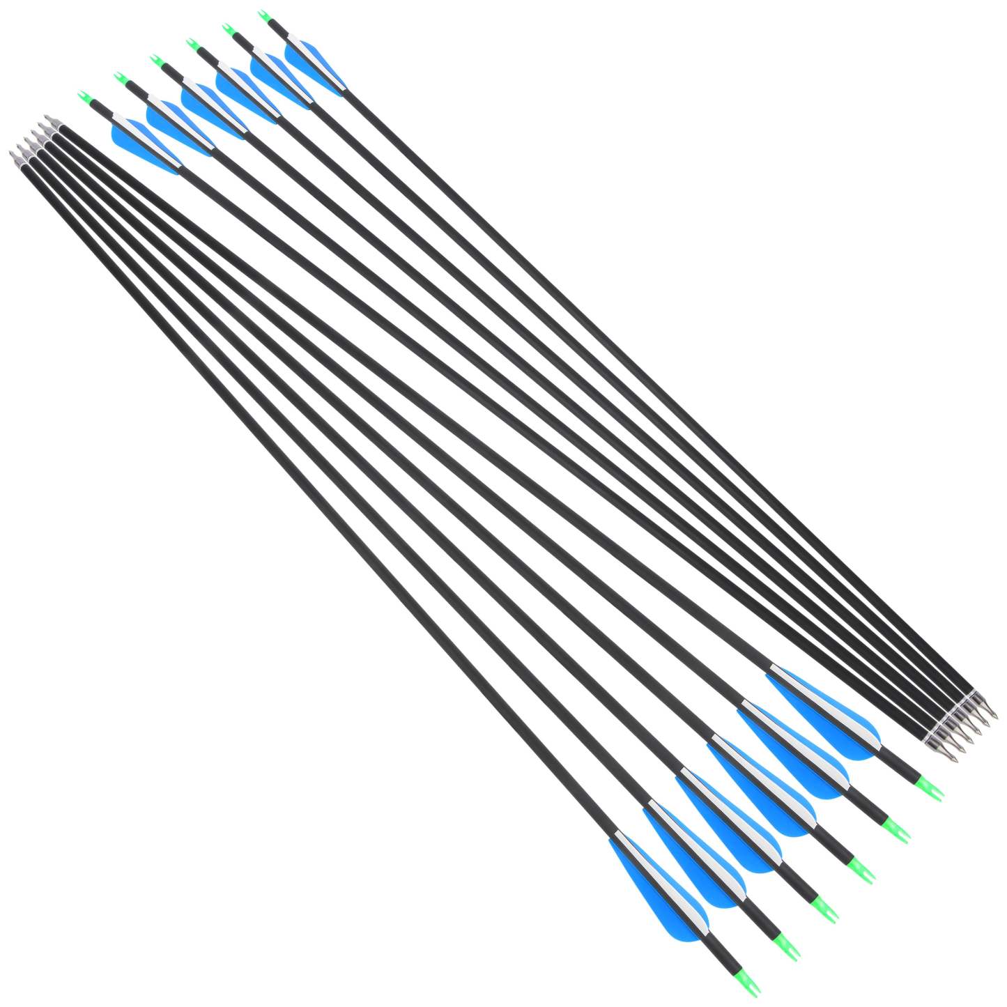 🎯12pcs Carbon Arrows Spine 500 Archery Bow Hunting-AMEYXGS Archery