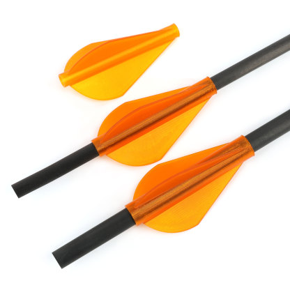 12pcs Archery Fletching TPE one-Piece Quickfletch Vanes