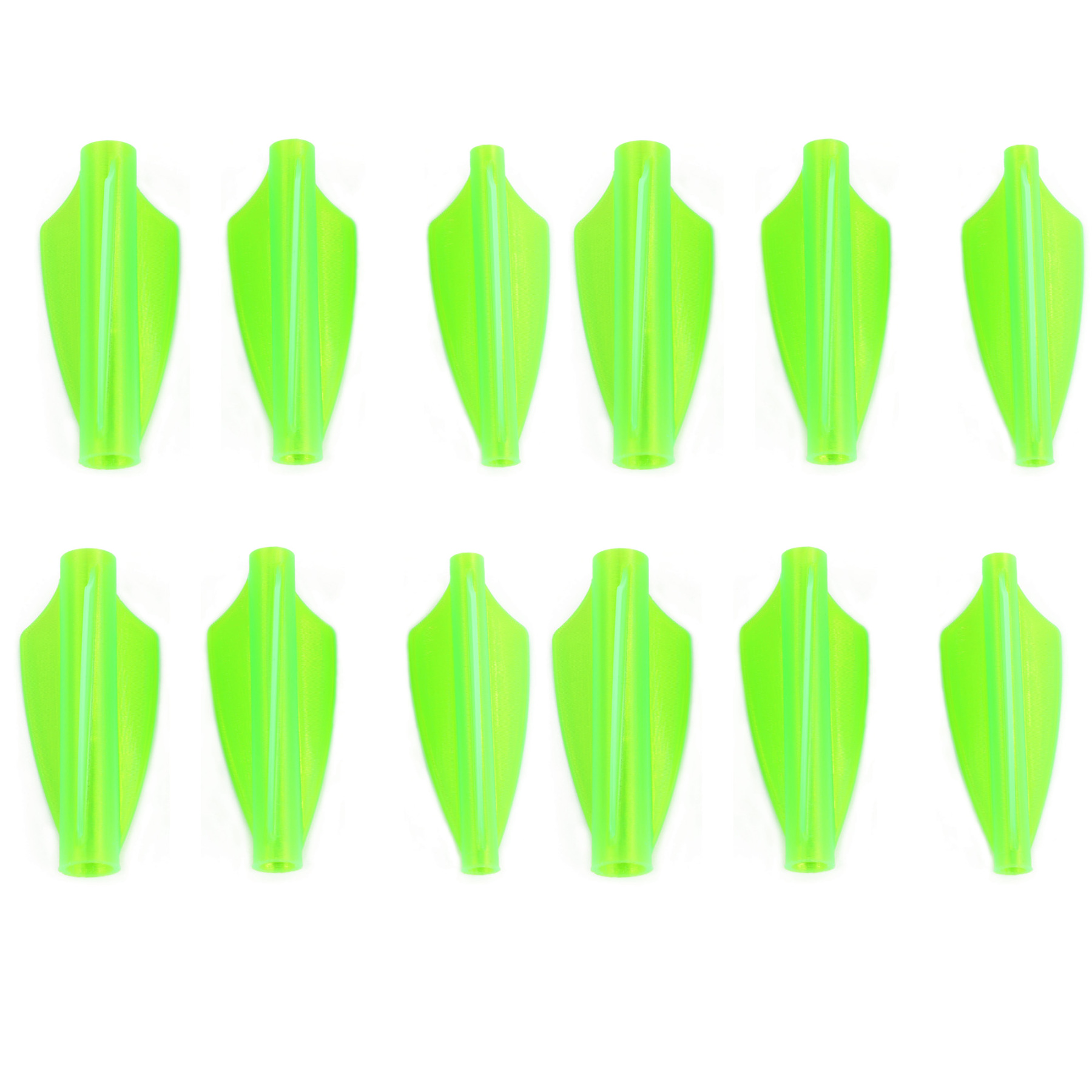12pcs Archery Fletching TPE one-Piece Quickfletch Vanes