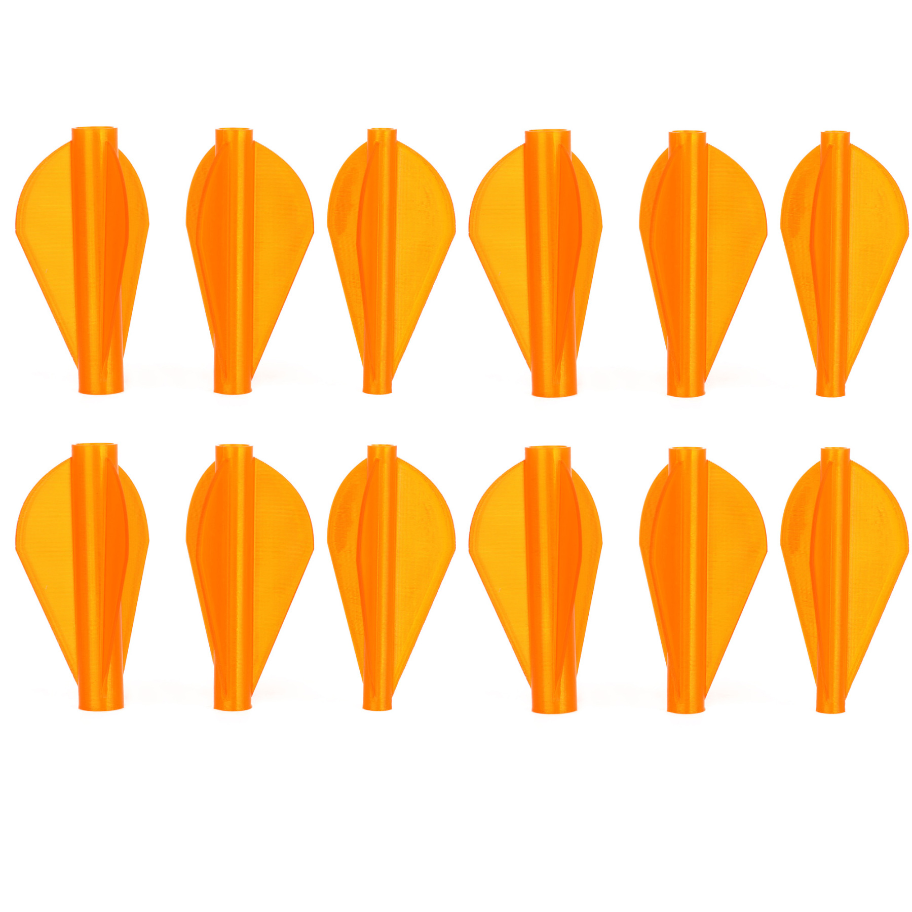 12pcs Archery Fletching TPE one-Piece Quickfletch Vanes