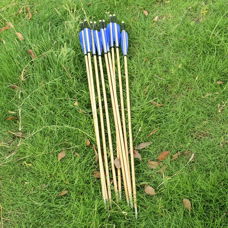 🎯Traditional Archery Handmade Wood Arrows for Longbow Practice-AMEYXGS Archery