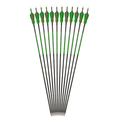 30" Pure Carbon Archery Arrows SP300-800 12pcs