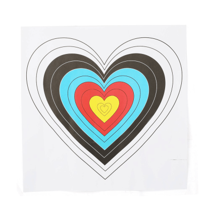 40cm Heart Archery Target Paper Durable Shooting Practice