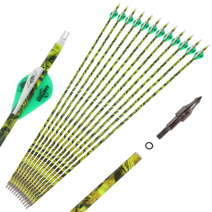 Camo Carbon Arrows Archery for Compound Recurve Bow