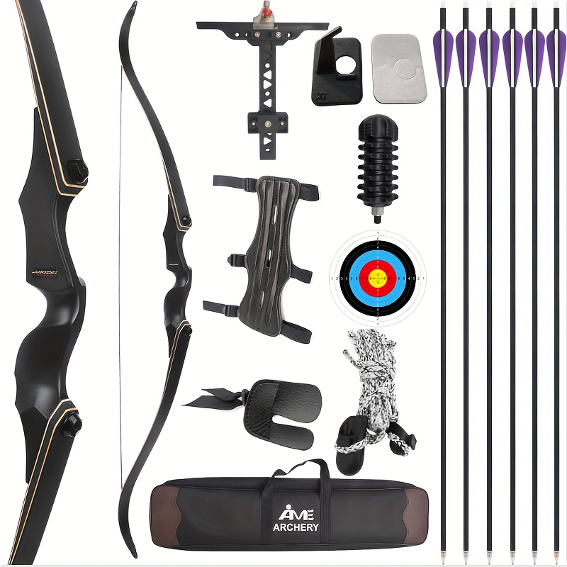 1 Set High-Quality Recurve Bow Set  for Target Shooting & Hunting