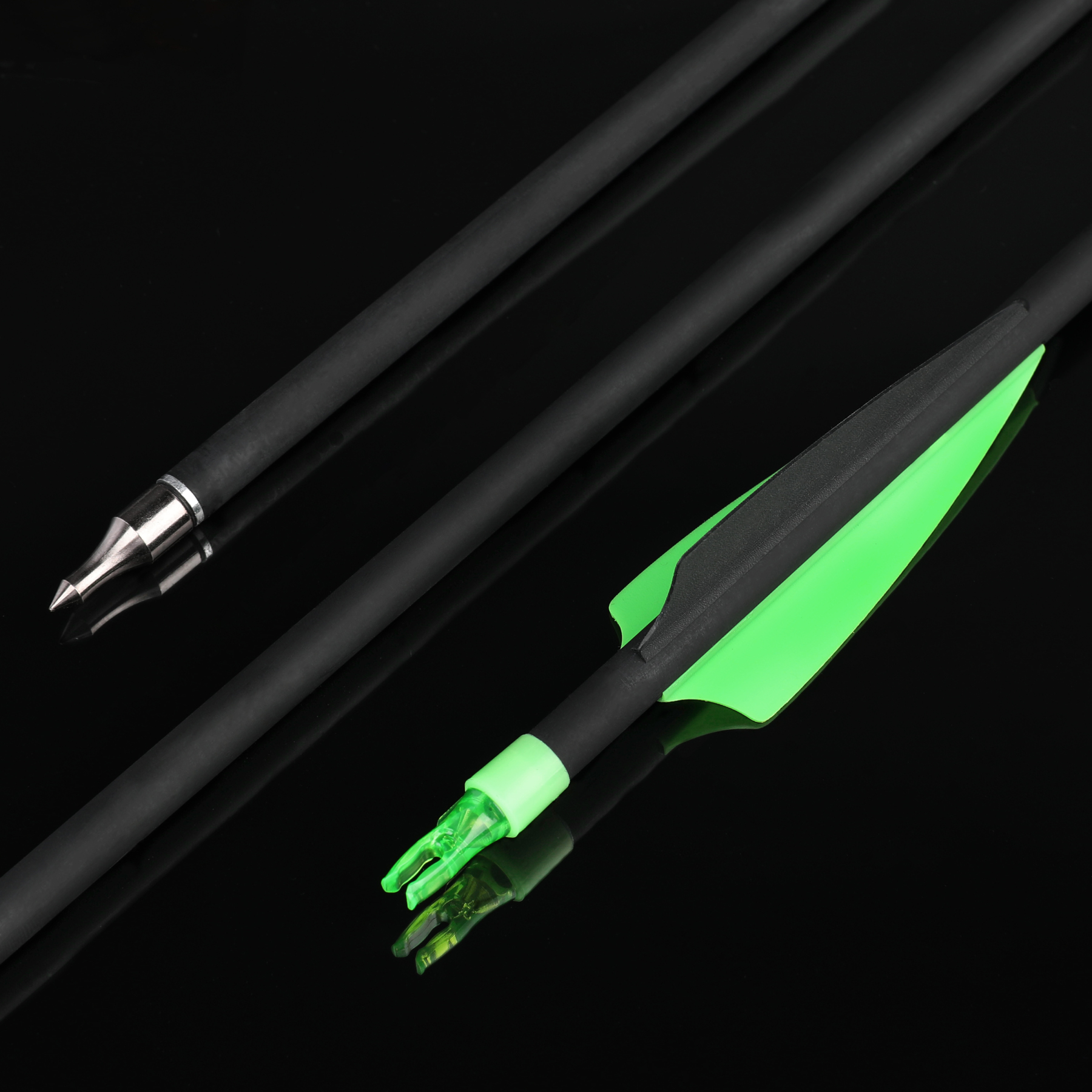 BLACK HUNTER Longbow Archery Hunting Kit ,RH&LH,20-60LBS