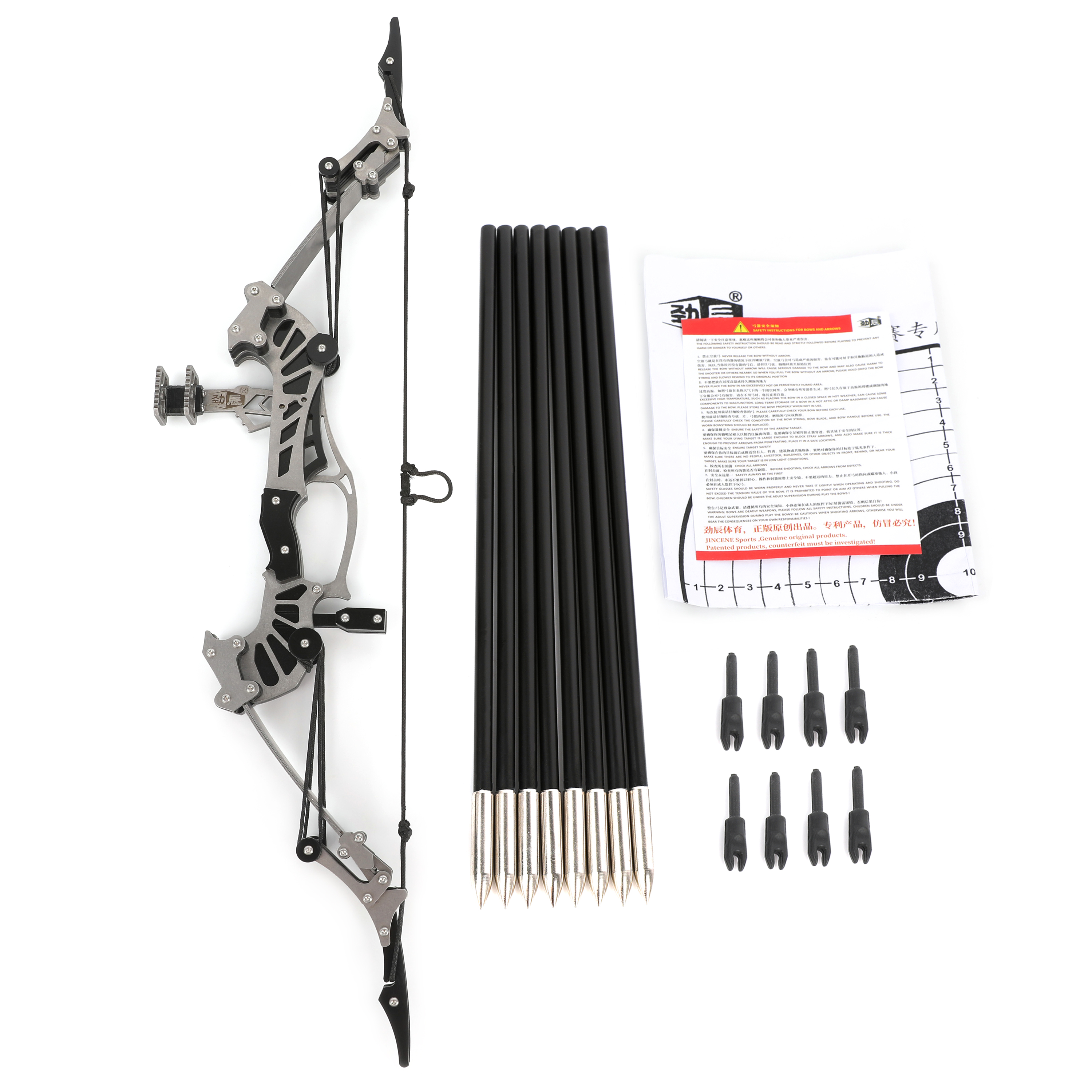 Mini Compound Bow with Arrows Shooting Target