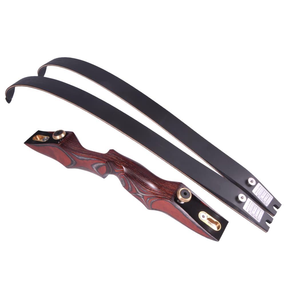 58" Traditional Wooden ILF Recurve Bow Hunting Kit 20-50lbs