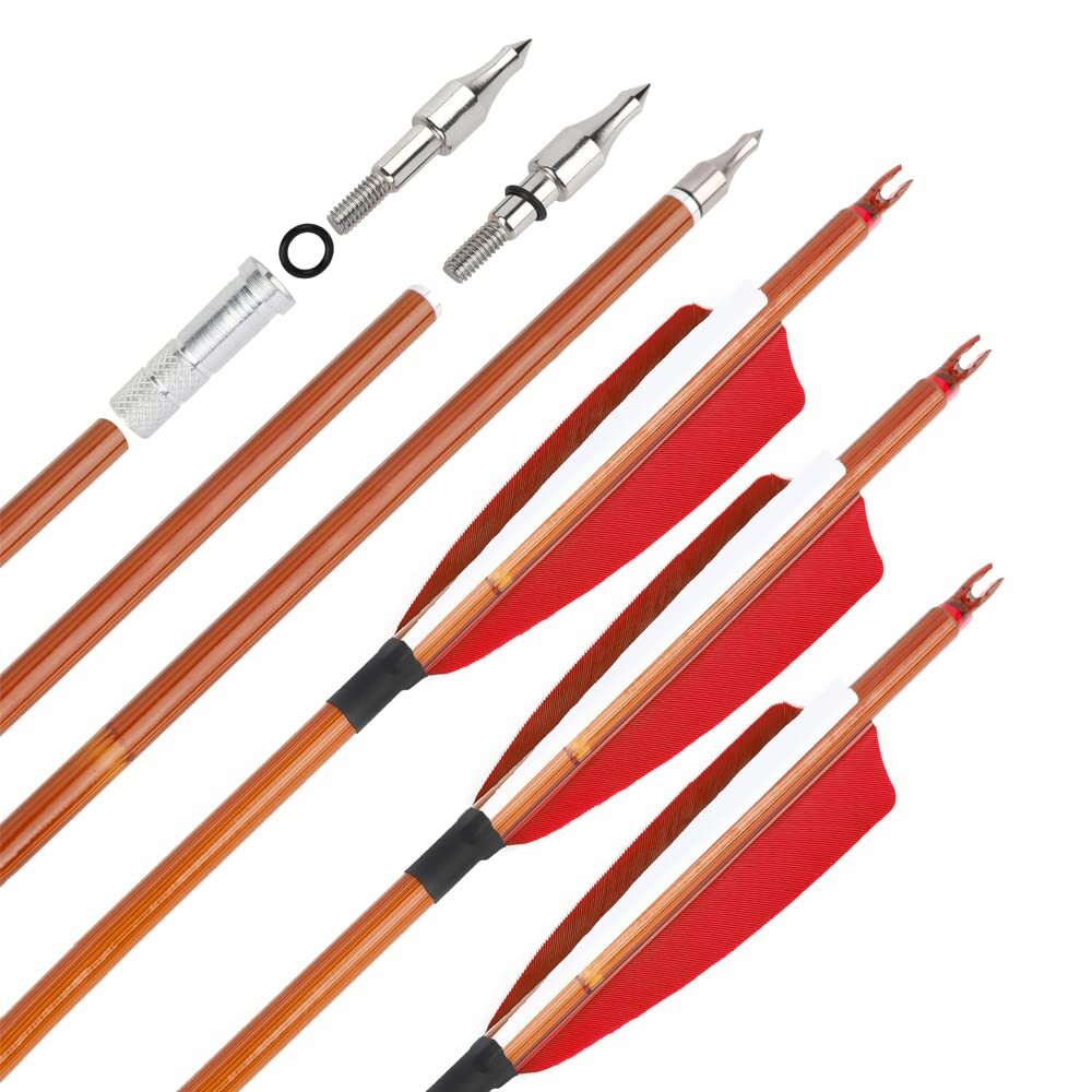Carbon Arrows 30" Turkey Feathers Points Archery Bow