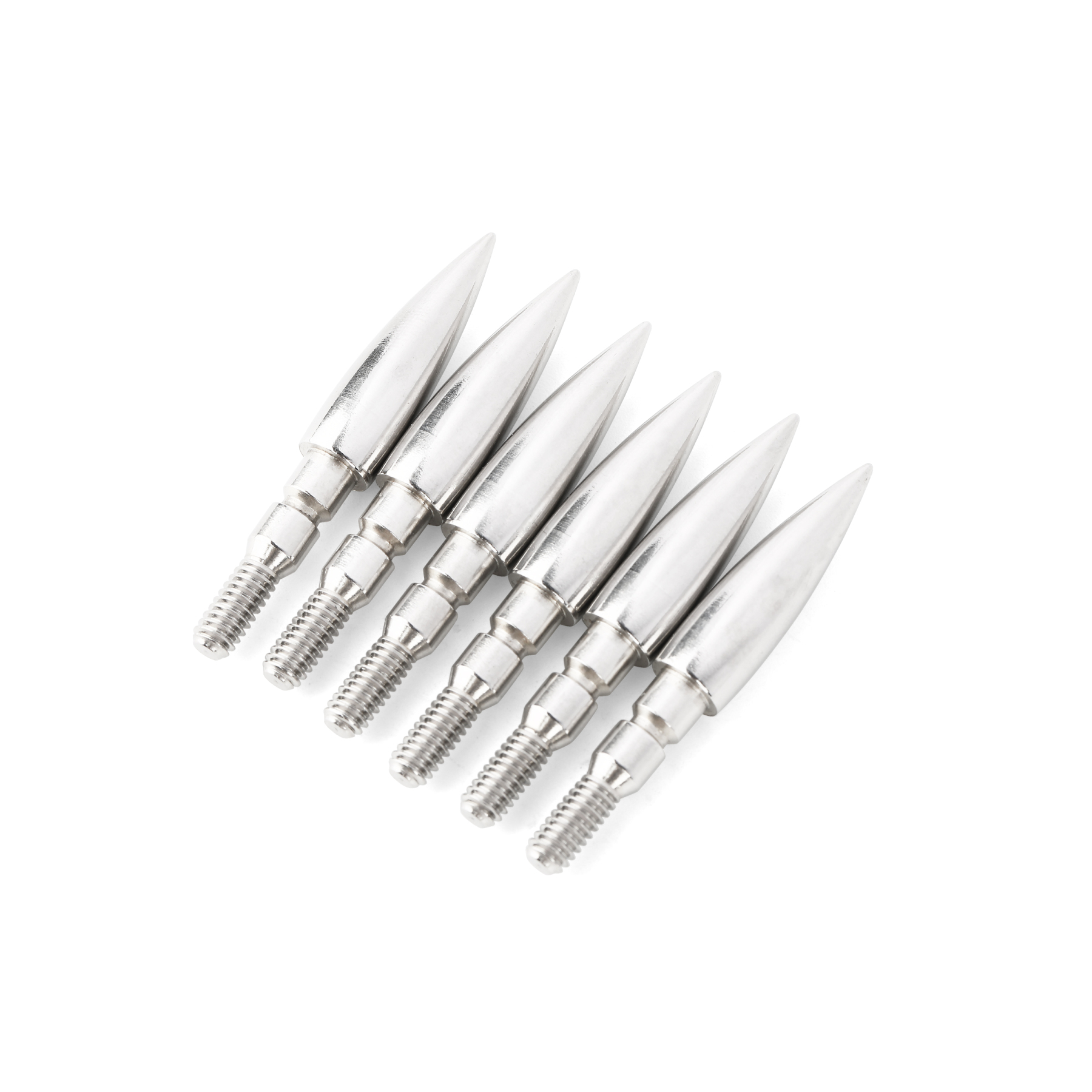 100-200gr Archery Field Points Steel Arrow Tips Target Arrowhead 24X