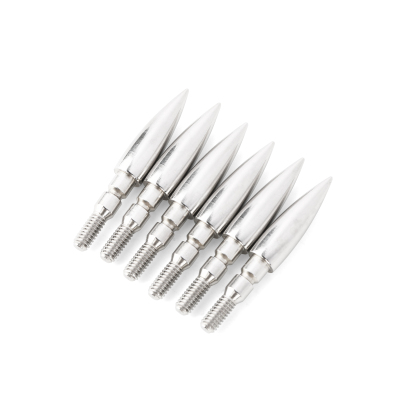 100-200gr Archery Field Points Steel Arrow Tips Target Arrowhead 24X