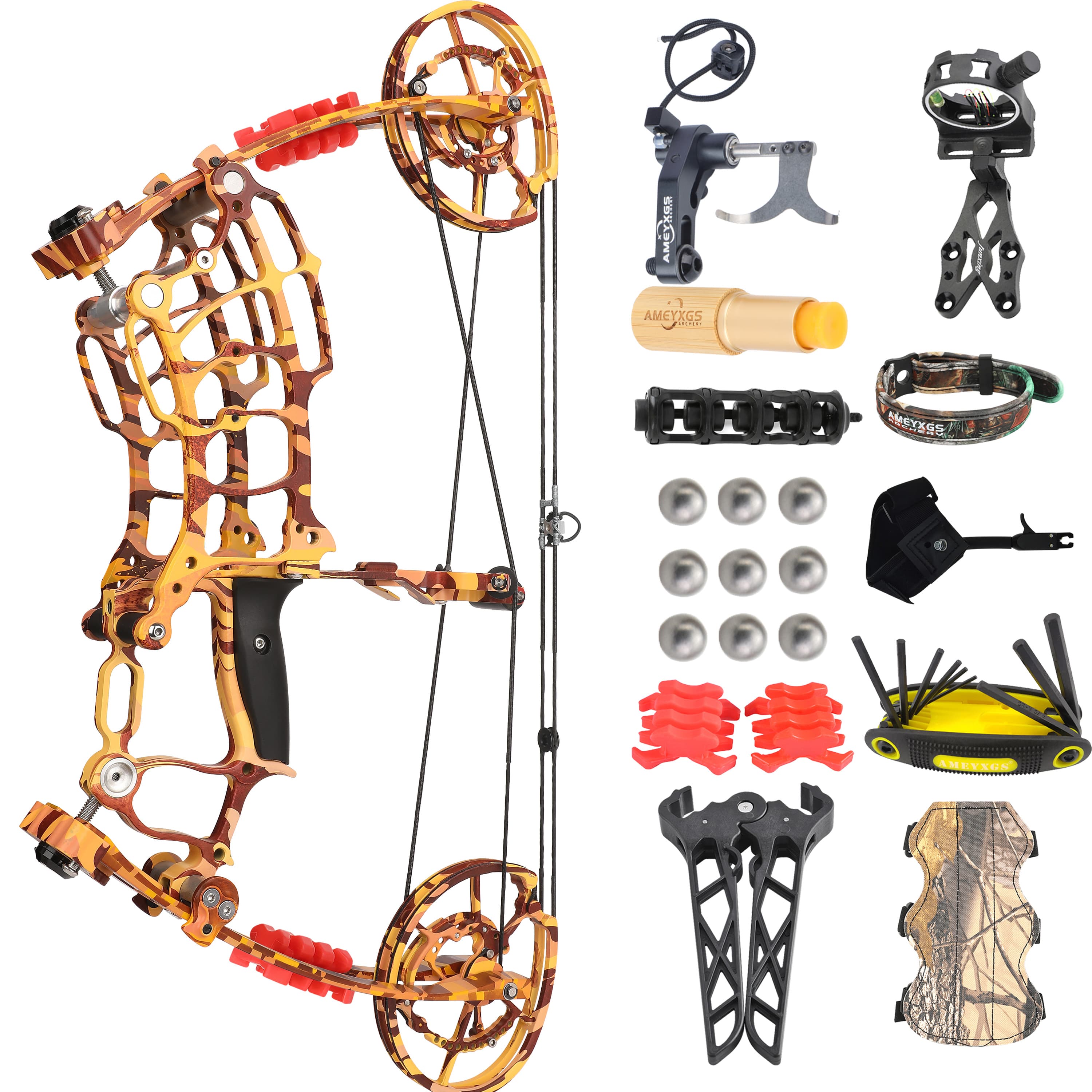 Villain Dual-Purpose Compound Bow (30-70 lbs, 420 FPS Steel Ball)