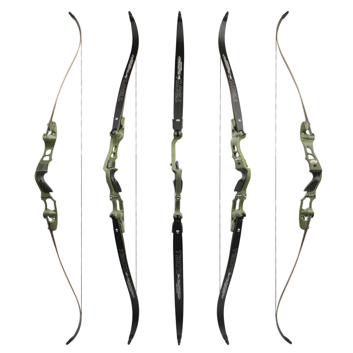 AMEYXGS Archery TBOW 62" Recurve Hunting Bow ILF Target 20-65lbs