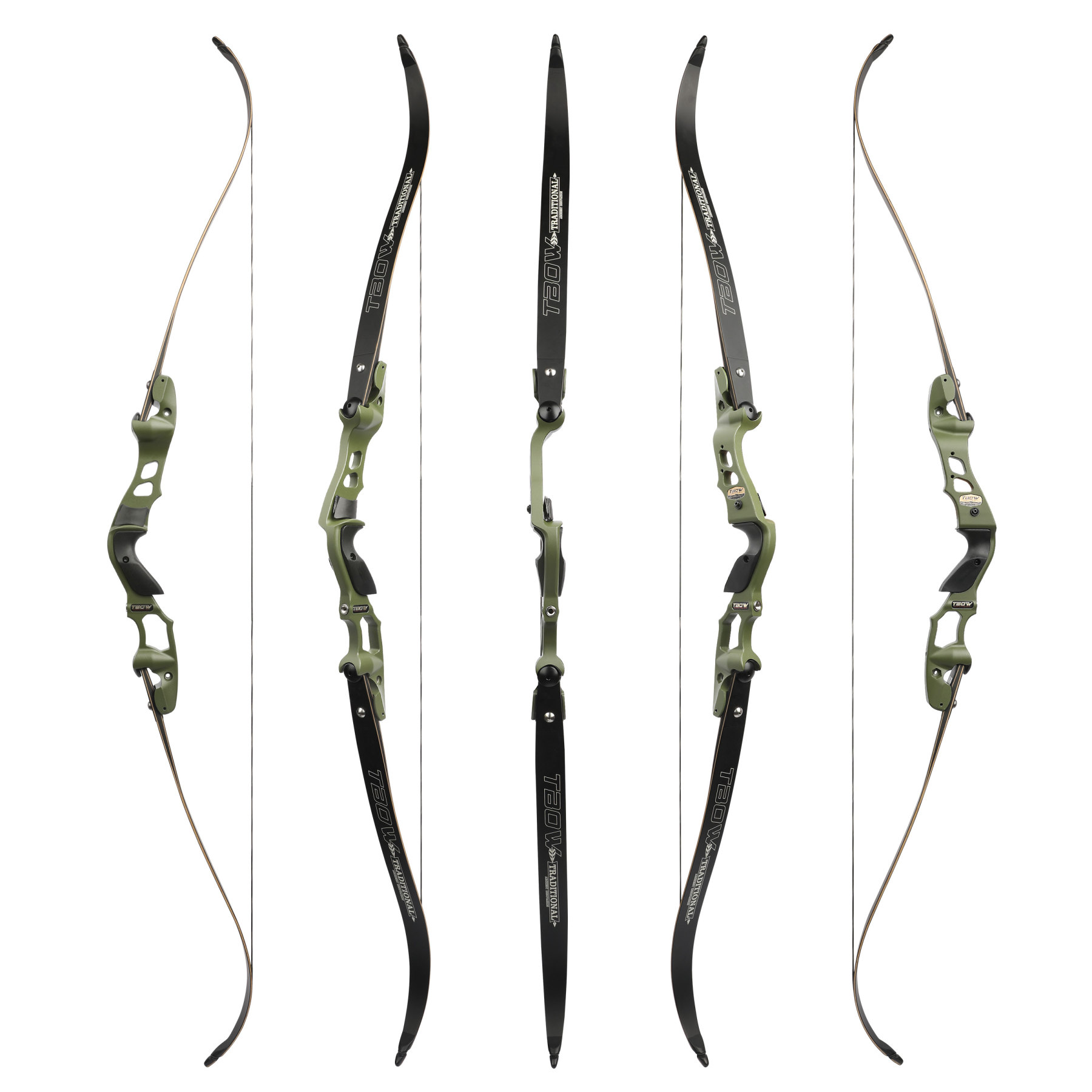 AMEYXGS Archery TBOW 62" Recurve Hunting Bow ILF Target 20-65lbs