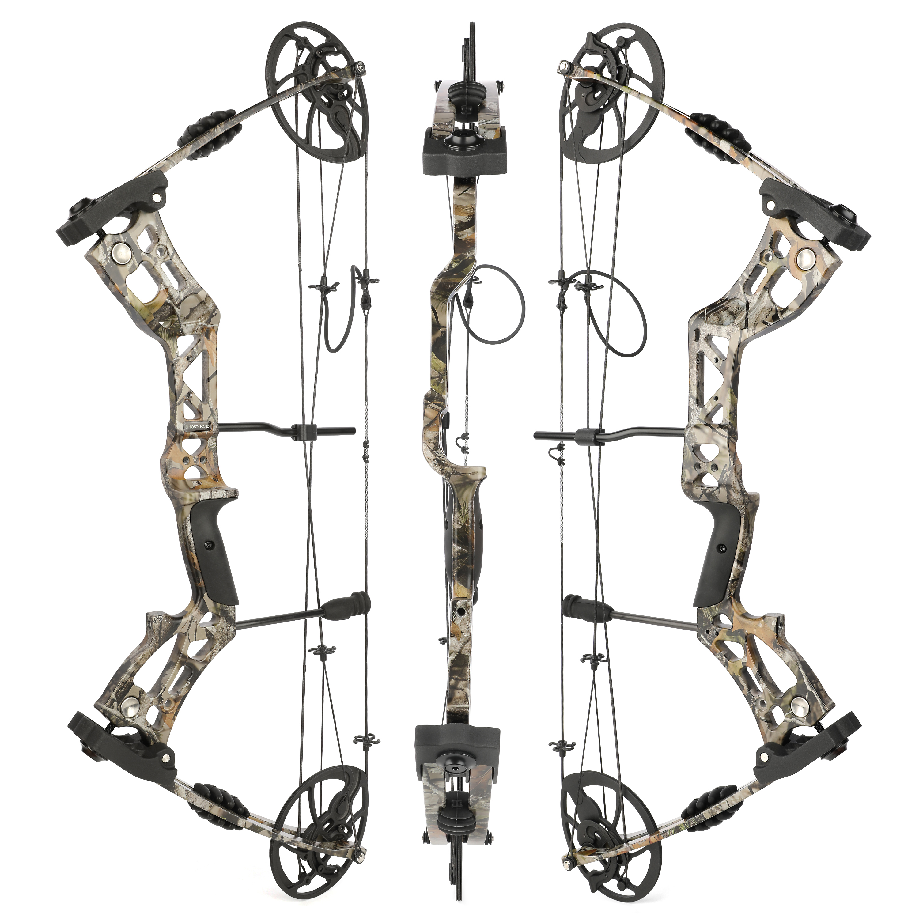 Adjustable Compound Bow 30-70 lbs, Axle-to-Axle 30.5" for Hunting