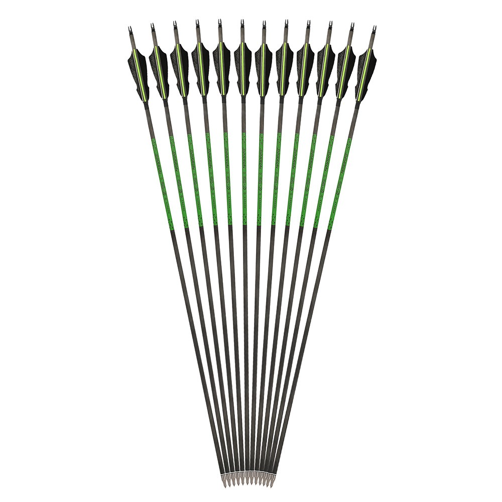 30" Pure Carbon Archery Arrows SP300-800 12pcs