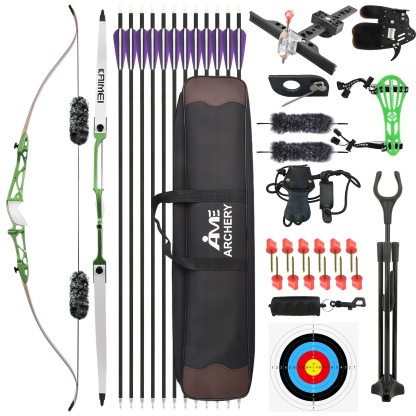 KAIEMI 66" 68" 70" Olympic Archery Competition Recurve Bow Kit 14-40# @28"