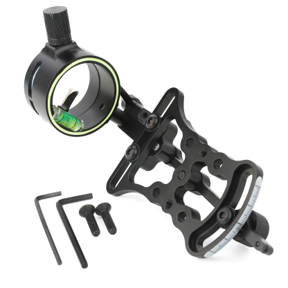 Archery Bow Sight with Level – 1/2 Pin Aluminum Hunting