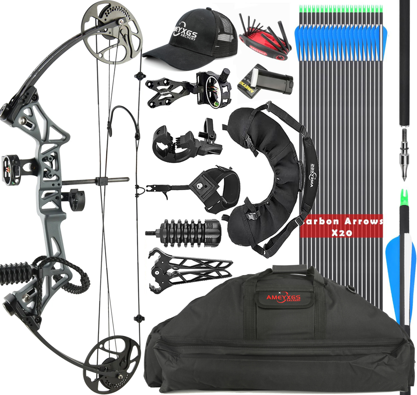 Topoint M1 Compound Bow 19-70 LBS Hunting Target Archery