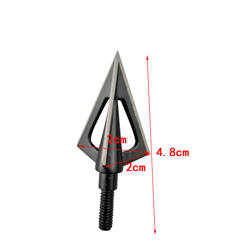100 Grain 3-Blade Hunting Arrowheads Stainless Steel 6pcs