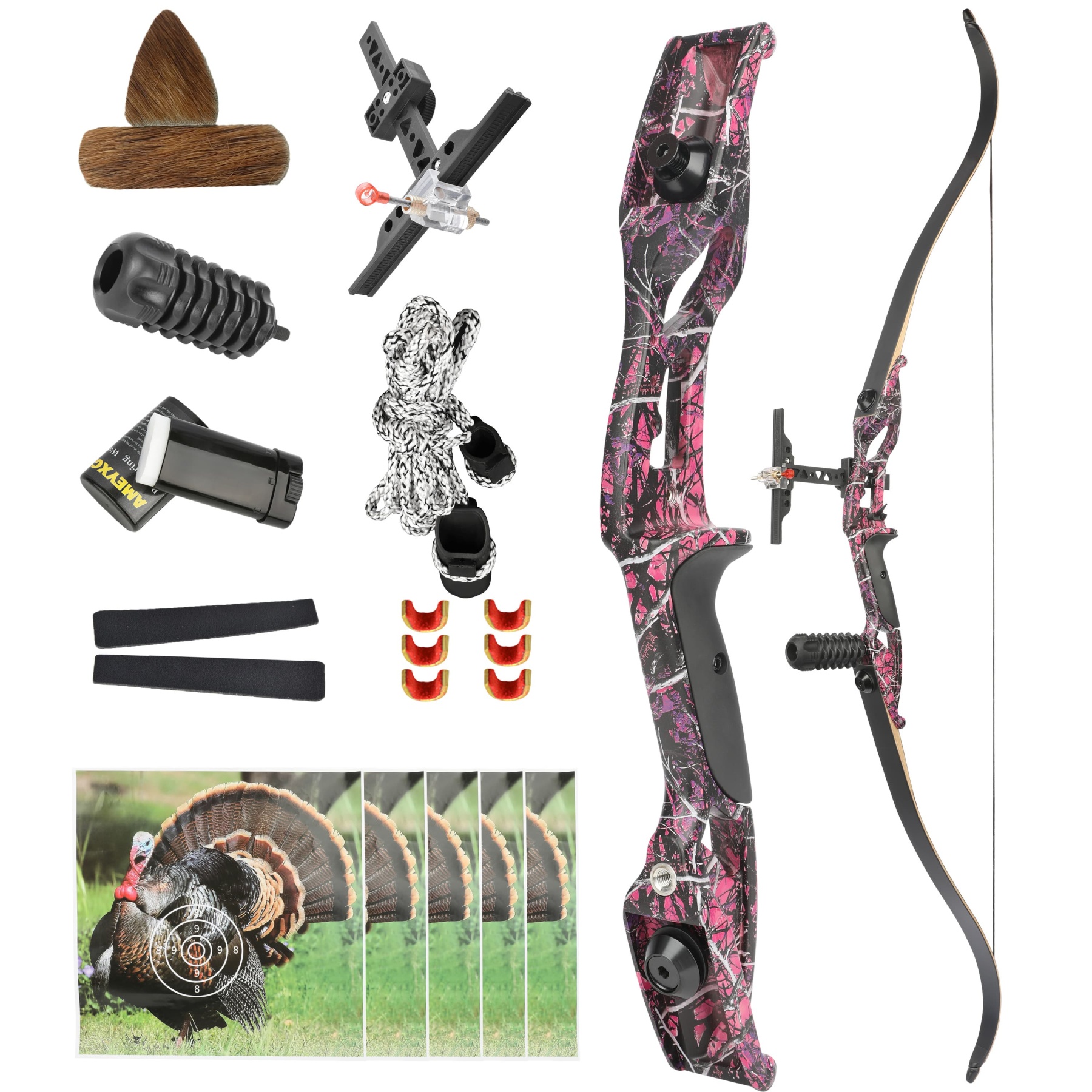 Powerful JUNXING F179 Recurve Hunting Bow 56'' for Target Hunters