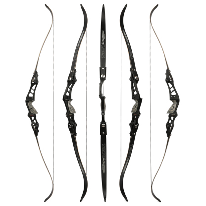 25-60lbs Recurve Bow Kit 62" Wooden Takedown Hunting Split Bow
