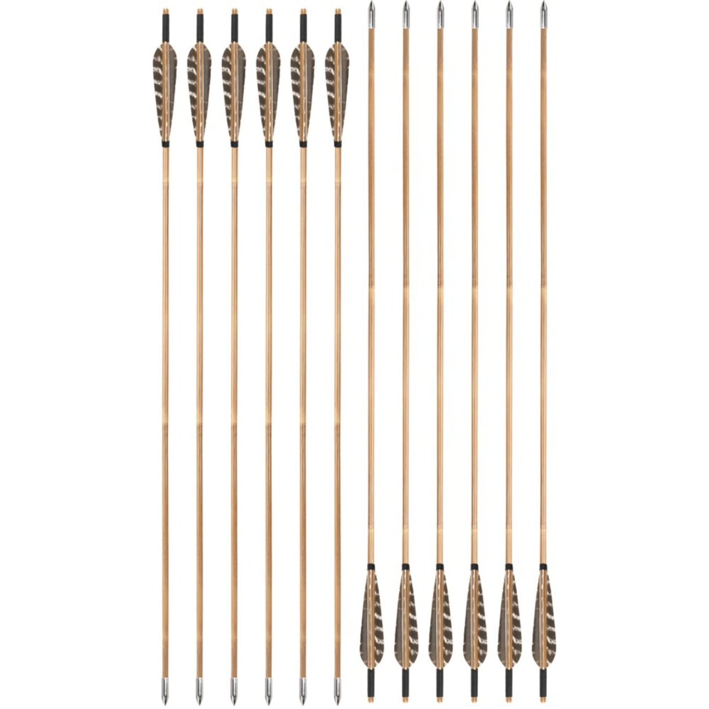  Handcrafted Bamboo Arrows 5" Feather Longbow Recurve Bow