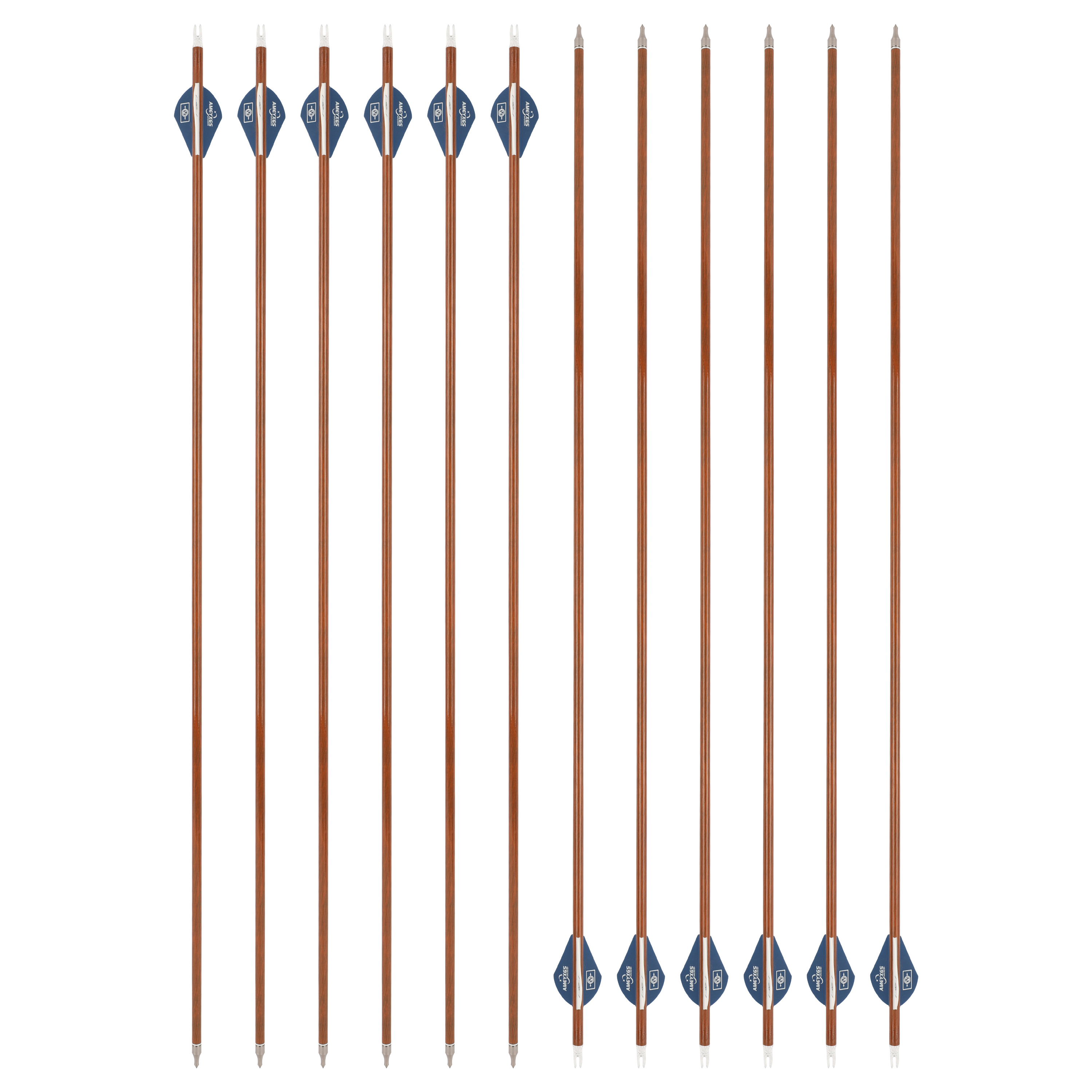 30-Inch Carbon Mix Arrows with 2" AME Teardrop Vanes (12pcs)