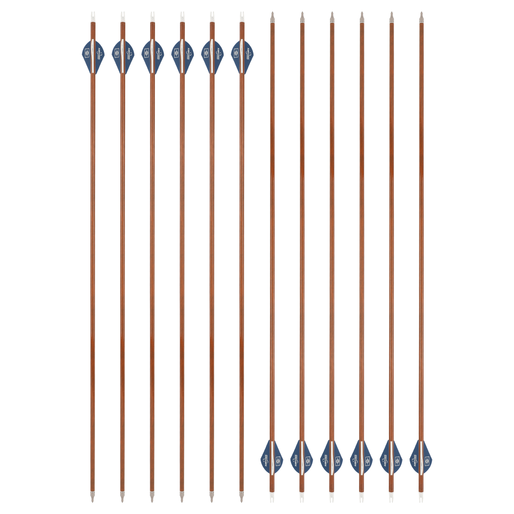 30-Inch Carbon Mix Arrows with 2" AME Teardrop Vanes (12pcs)