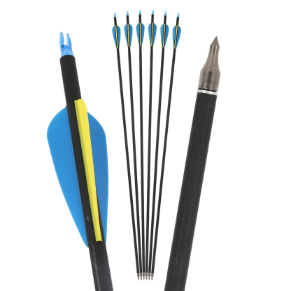 30" Spine 500 Carbon Arrows Adjustable Nock 12pcs