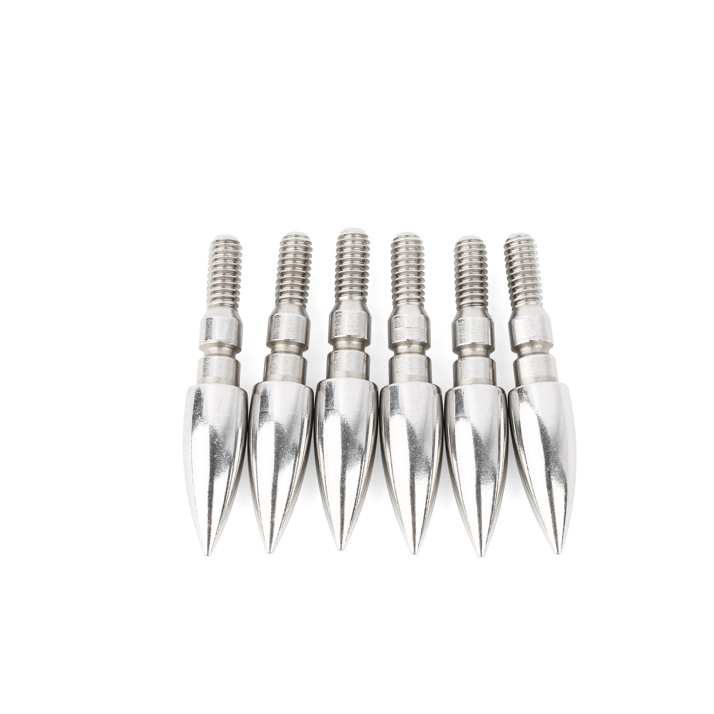 100-200gr Archery Field Points Steel Arrow Tips Target Arrowhead 24X