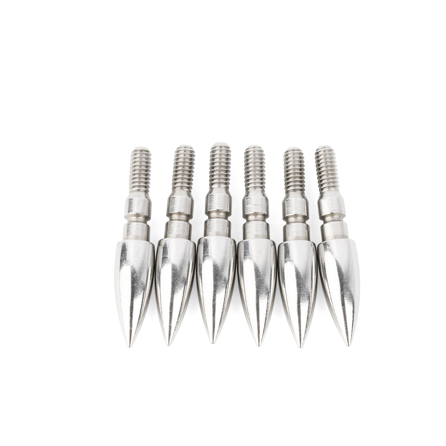 100-200gr Archery Field Points Steel Arrow Tips Target Arrowhead 24X