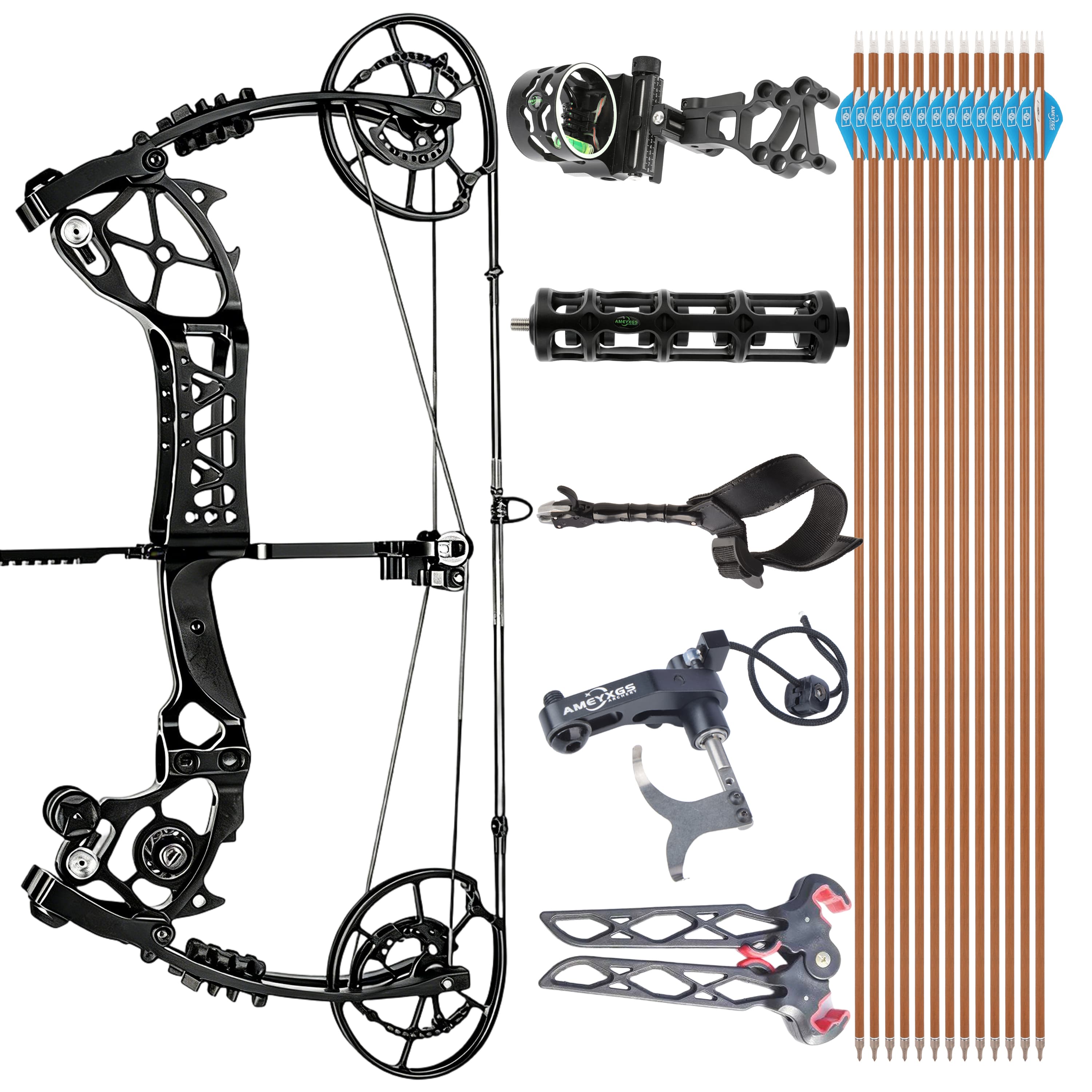 JUNXING 30-70lbs Target Compound Bow Kit Shooting Archery