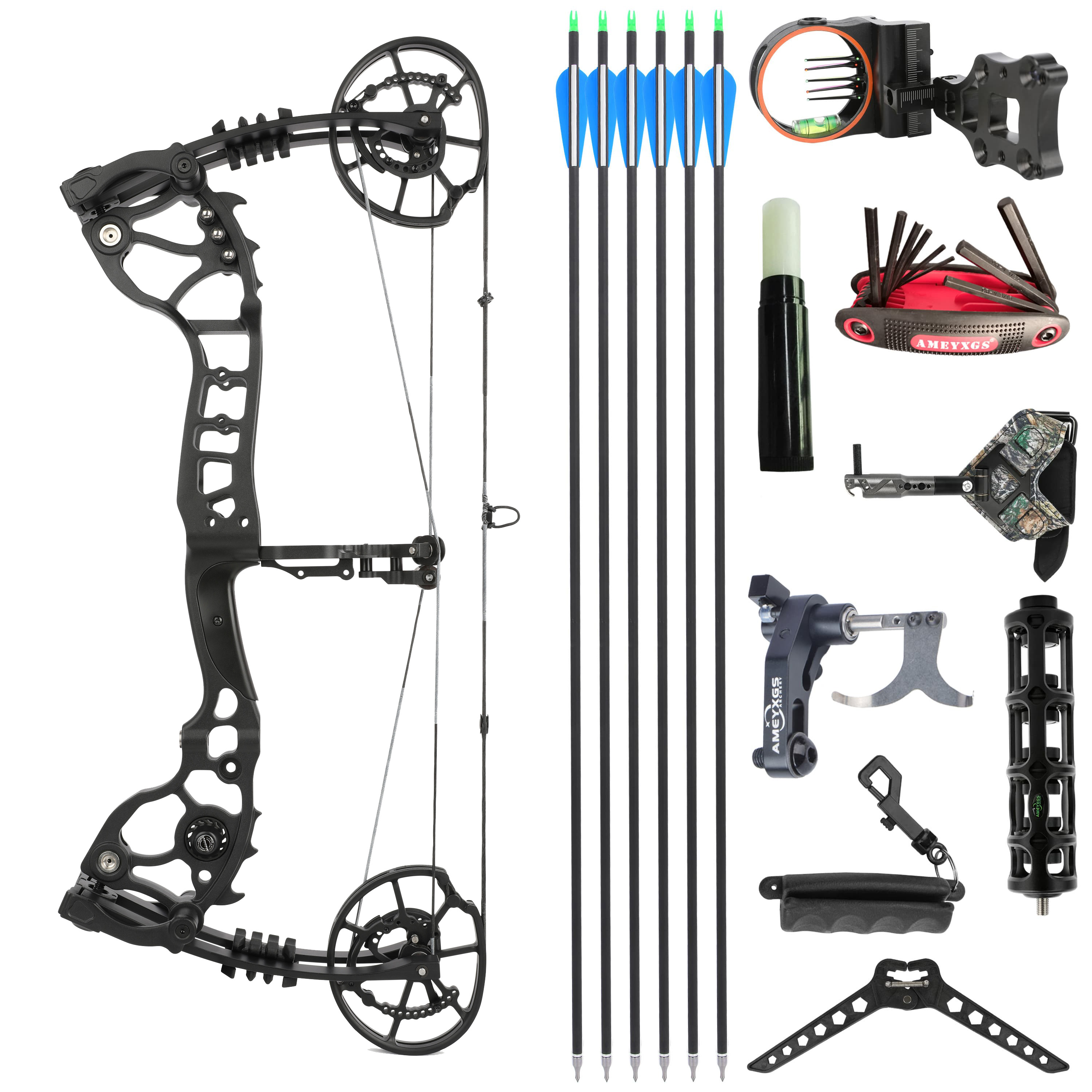 JUNXING 30-70lbs Target Compound Bow Kit Hunting Archery