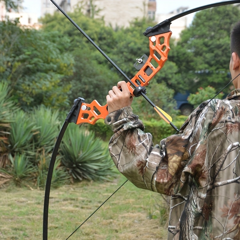 Complete 40LBS Orange Recurve Bow Set - Hunting Accessories